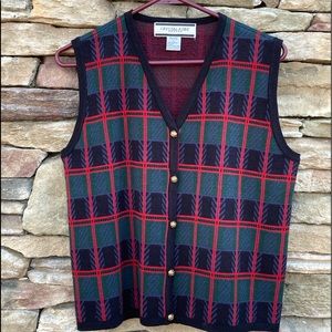 Vintage Crystal-Kobe Plaid Vest!